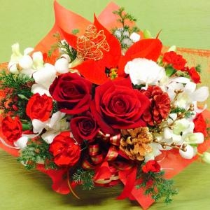 クリスマスアレンジメント。｜「花工房　浪漫」　（愛知県小牧市の花キューピット加盟店 花屋）のブログ