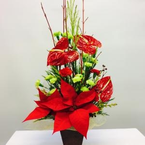 定期のお花もクリスマス。｜「花工房　浪漫」　（愛知県小牧市の花キューピット加盟店 花屋）のブログ