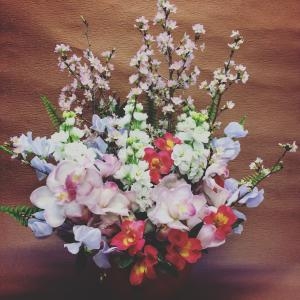 桜のアレンジメント｜「花工房　浪漫」　（愛知県小牧市の花キューピット加盟店 花屋）のブログ