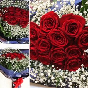 赤いバラの花束。｜「花工房　浪漫」　（愛知県小牧市の花キューピット加盟店 花屋）のブログ
