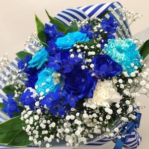 ブルーローズの花束。｜「花工房　浪漫」　（愛知県小牧市の花キューピット加盟店 花屋）のブログ