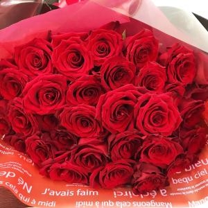 赤い薔薇の花束｜「花工房　浪漫」　（愛知県小牧市の花キューピット加盟店 花屋）のブログ